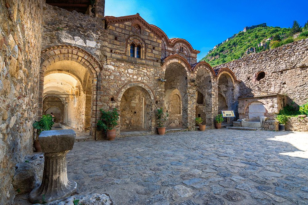 Mystras tours Mystras day trip Mystras tour from Athens Mystras tour from Sparta private Mystras tour guided tour of Mystras
