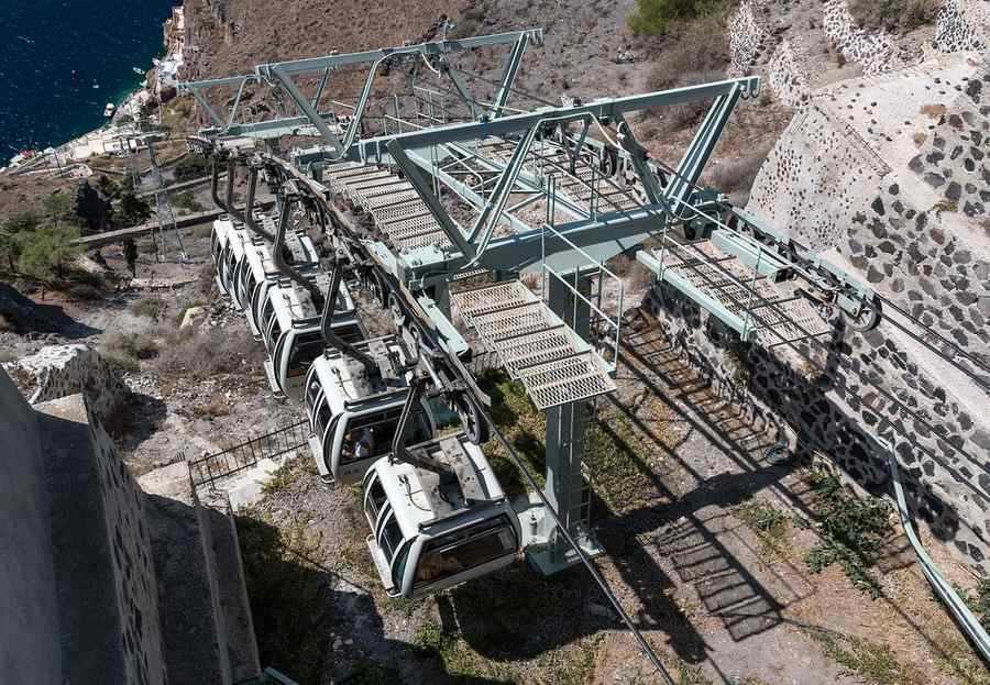 Santorini cable car