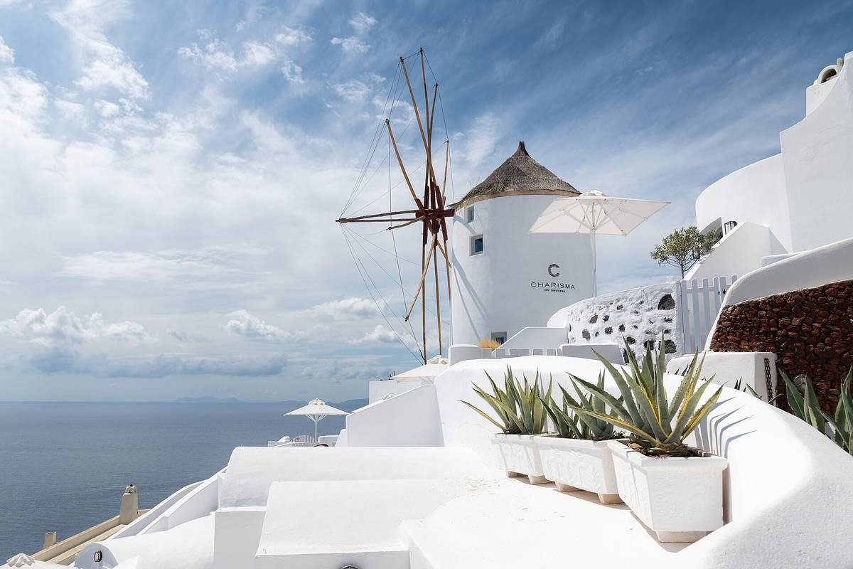 Santorini windmills