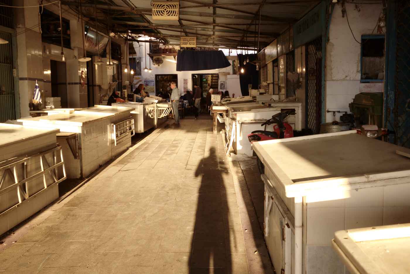 The historic fish market of Aegina Town, heart of the island seafood scene