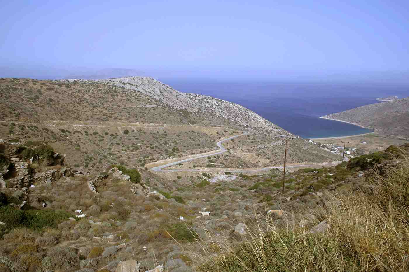 The secluded horseshoe bay of Agia Theodoti on the east coast of Ios