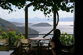 Skopelos, Greece — Glossa. Drinking and dining with a view in one of the local 