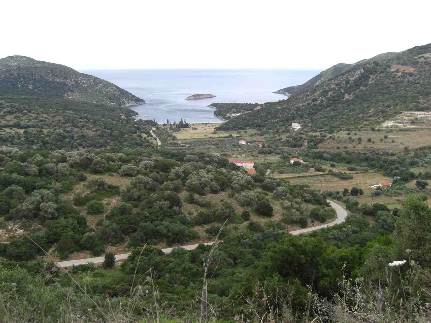 The sheltered horseshoe bay of Atheras on the Paliki peninsula, Kefalonia