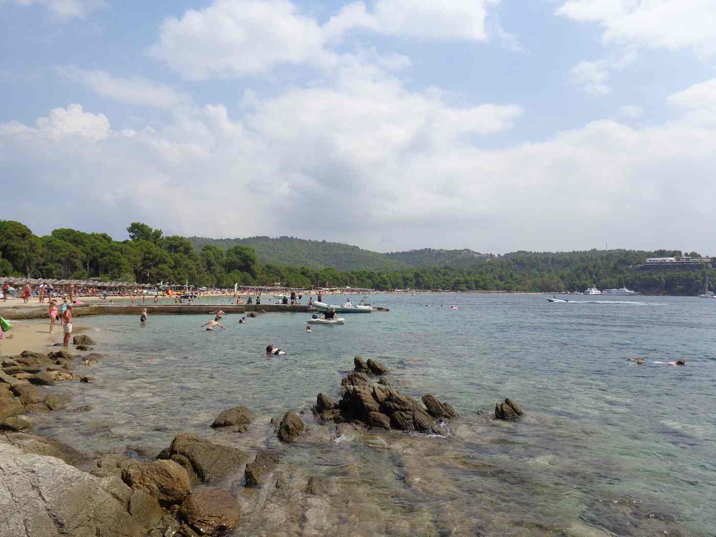 Koukounaries Beach from the west