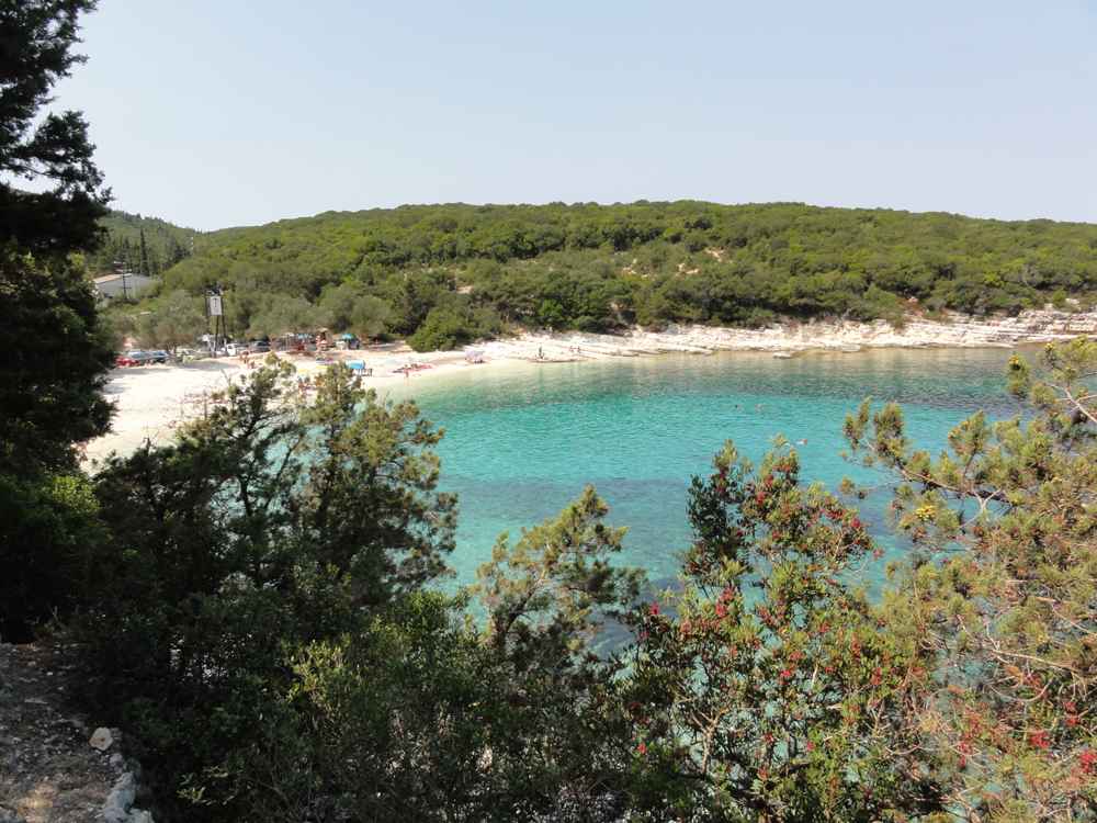 The turquoise cove of Emblisi beach near Fiskardo, Kefalonia