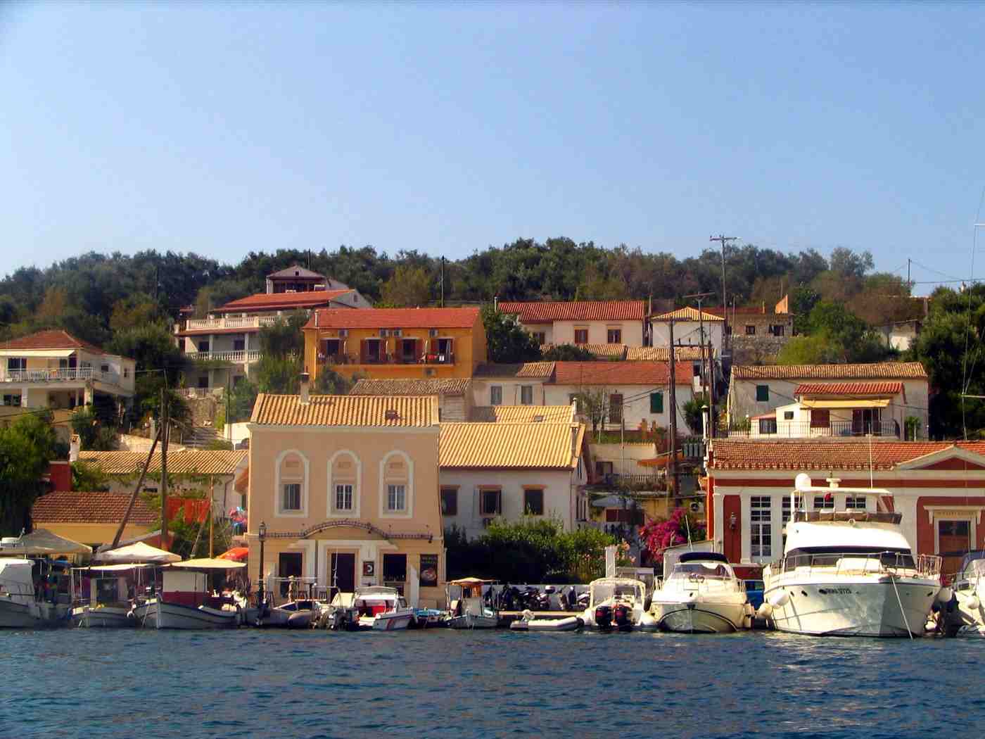 The waterfront of Gaios, the harbour capital of Paxos