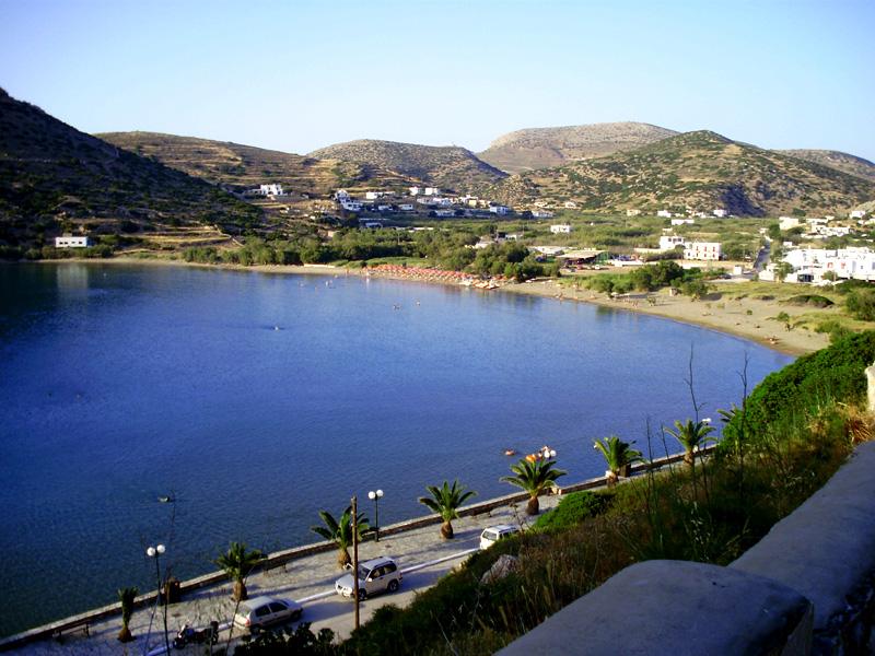 Galissas Beach on Syros: The Sheltered West-Coast Sandy Bay