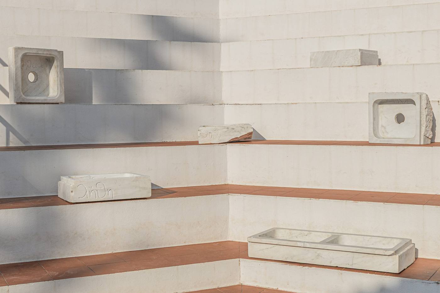 A contemporary art installation on Hydra, part of the island's celebrated summer art exhibitions