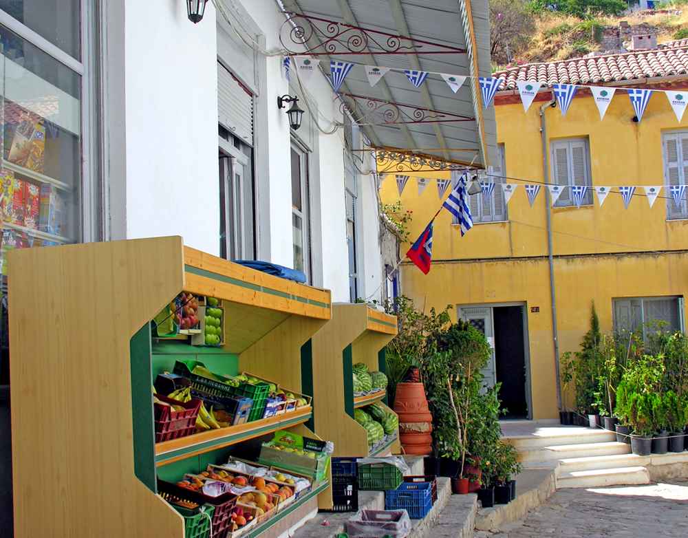 A traditional shop in the lanes of Hydra town