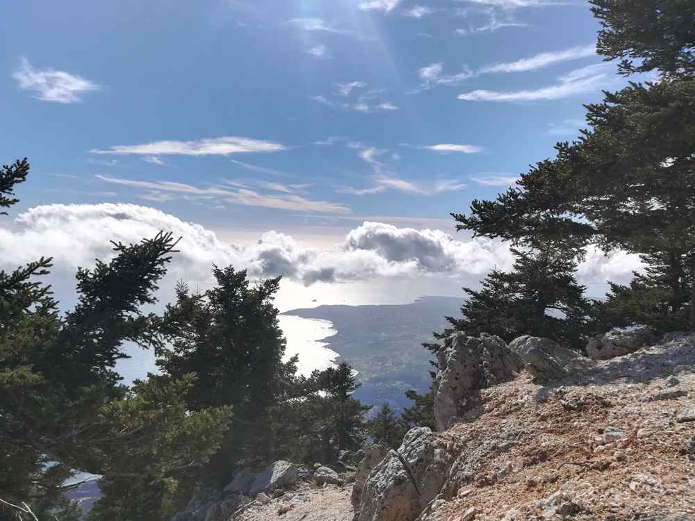 View from Mount Ainos above the clouds, Kefalonia