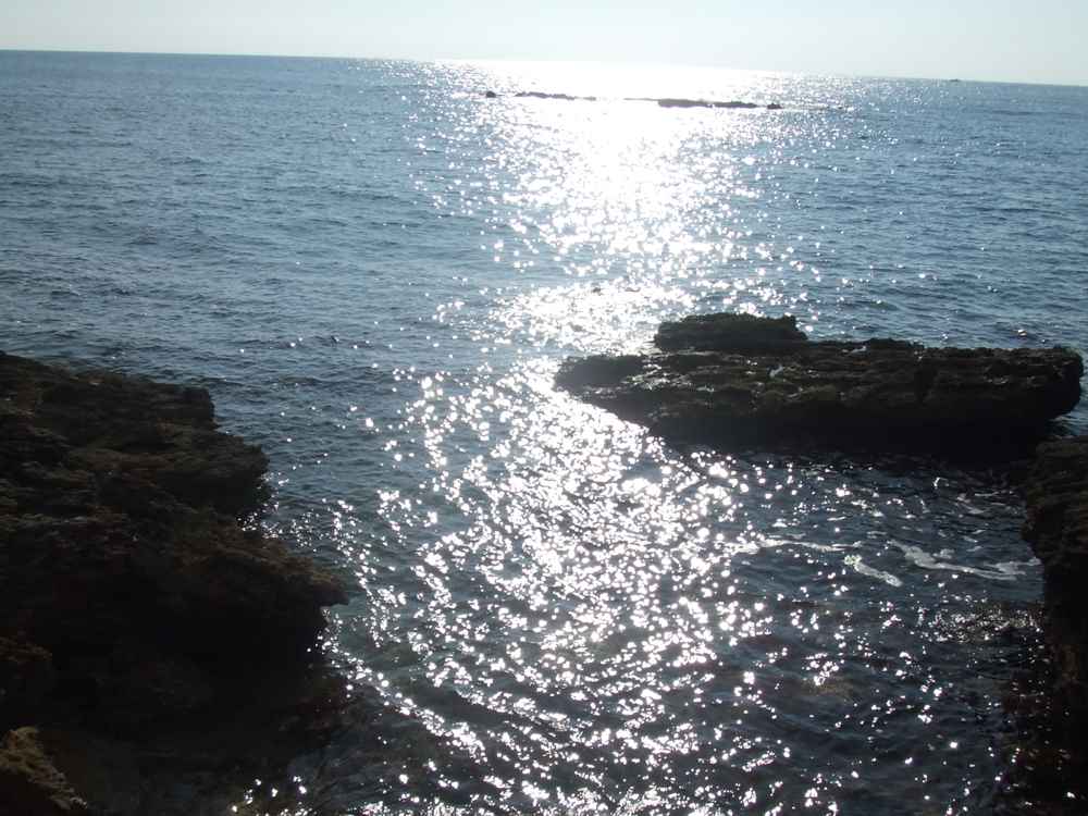 The flat rocks of Kounopetra in the sea off the Paliki peninsula, Kefalonia