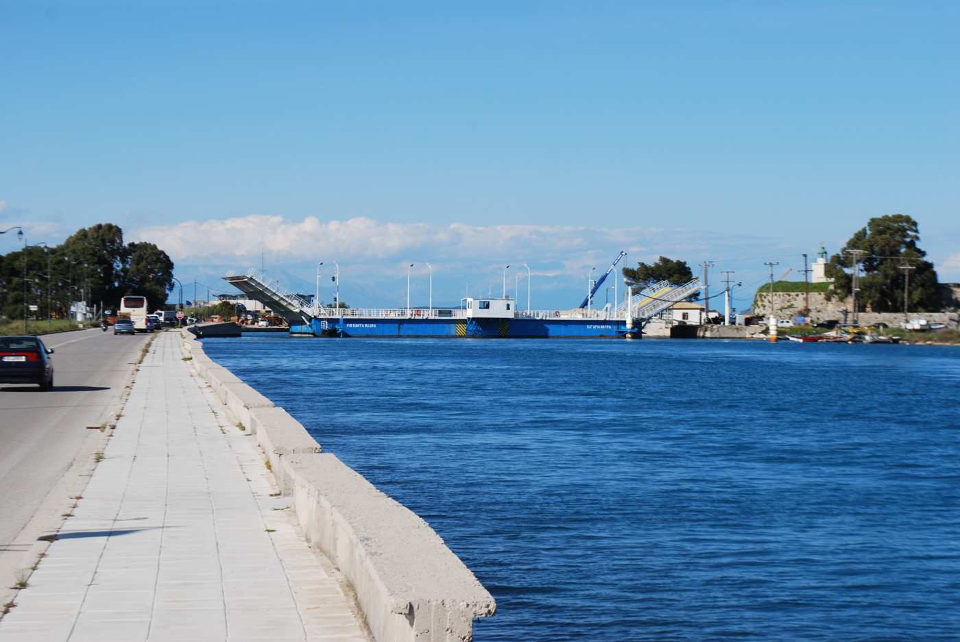 The waterfront promenade of Lefkada Town, a focus of the island evening scene