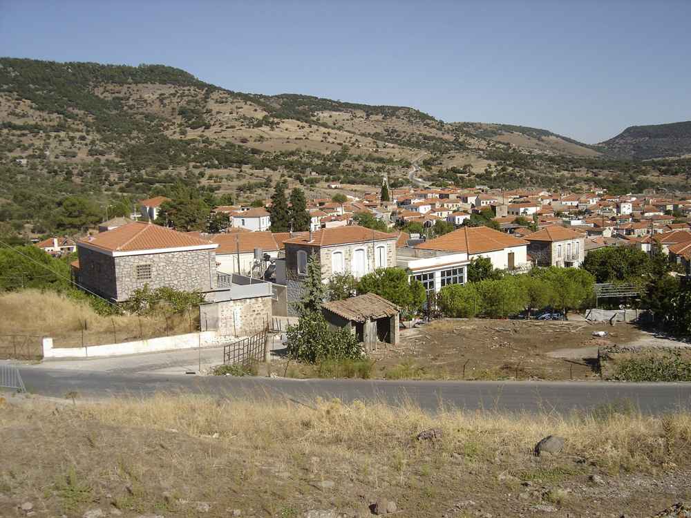 The traditional village of Mantamados in the north-east of Lesbos