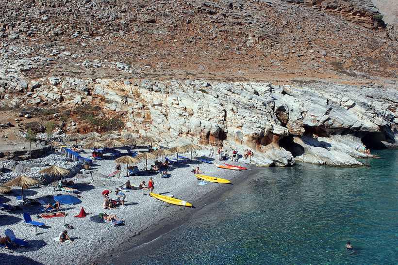Marmara Beach: Crete's Marble Cove Below the Aradena Gorge