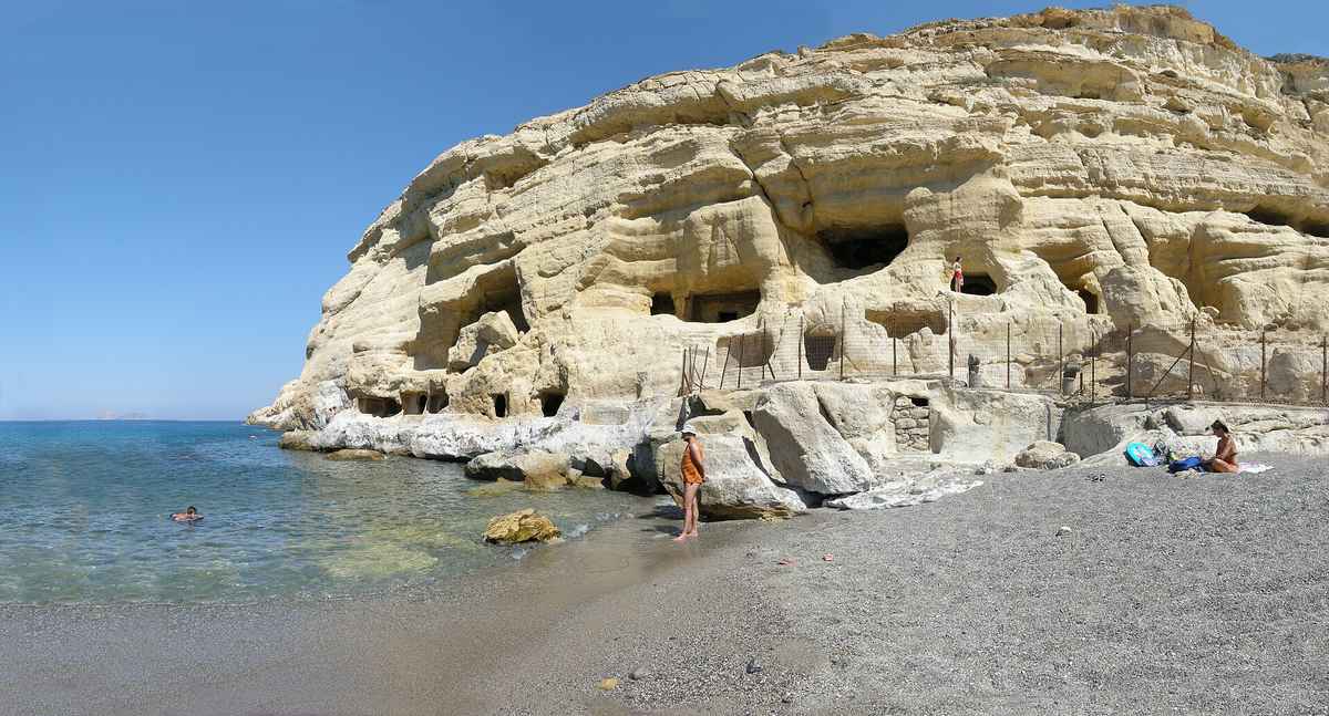 Matala: Crete's Cave Beach on the South Coast
