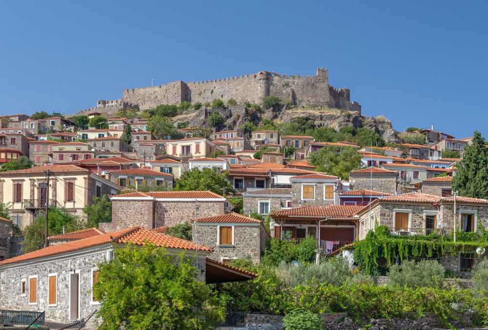 The medieval castle of Molyvos on Lesbos
