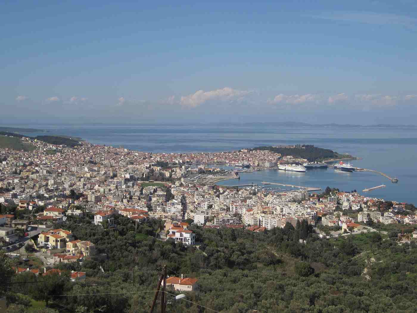 The town and harbour of Mytilene, capital of Lesbos