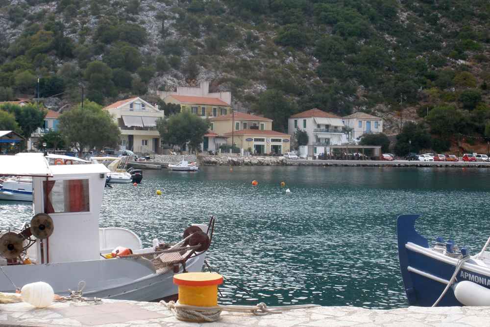 Frikes harbour and fishing boats, Ithaca
