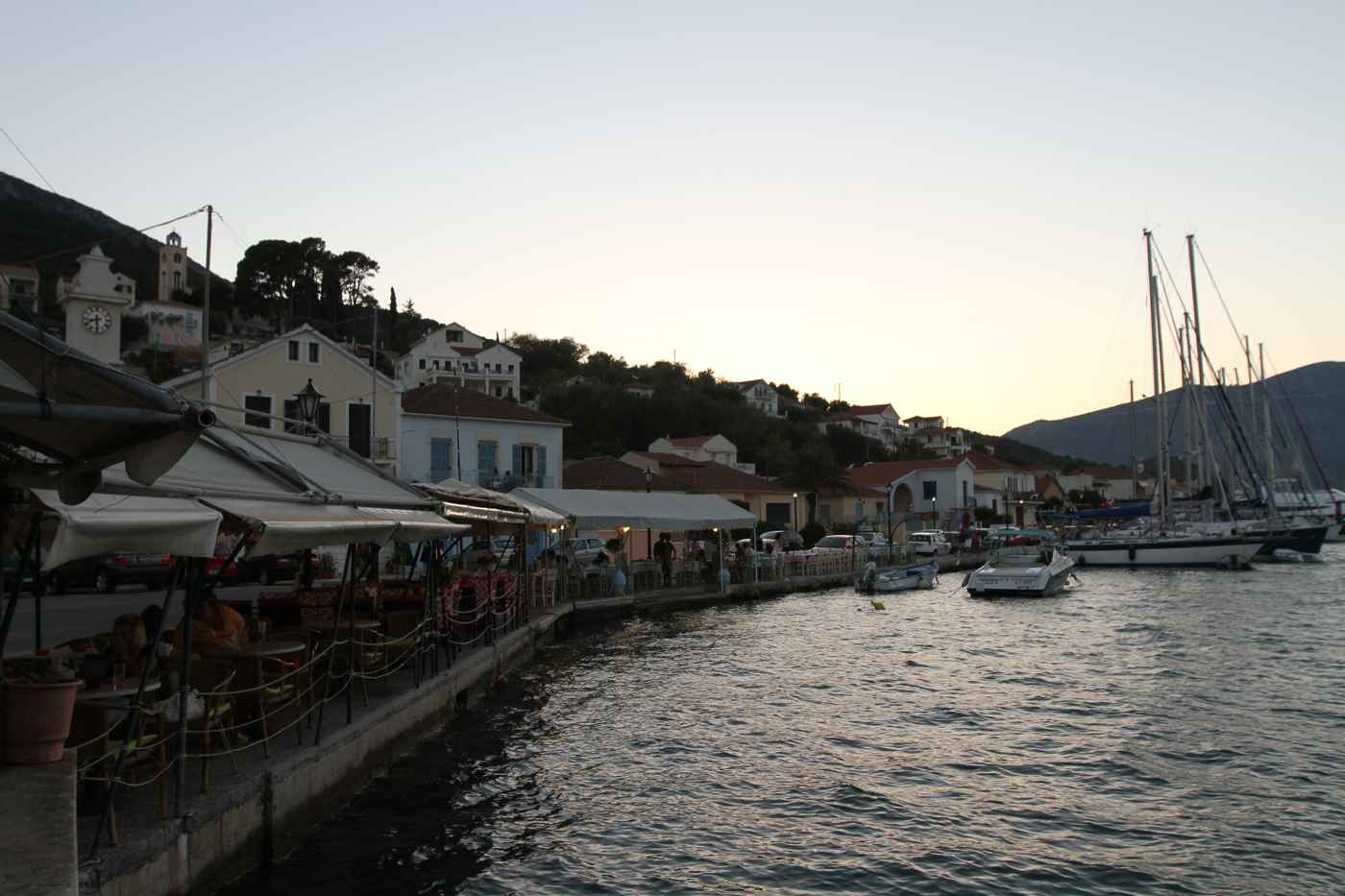 Vathy town waterfront and yacht quay, Ithaca