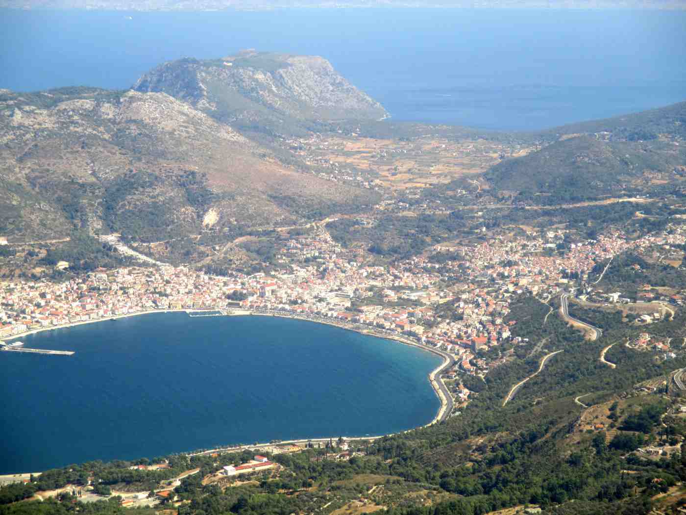 Samos town aerial 3