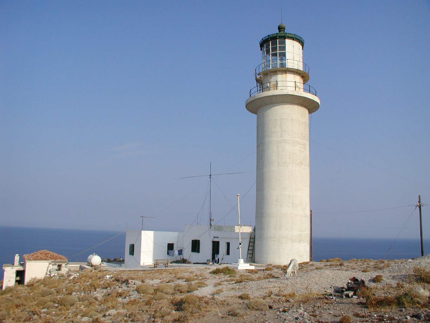 The Megalonisi lighthouse on the islet of Nisiopi off Sigri, Lesbos