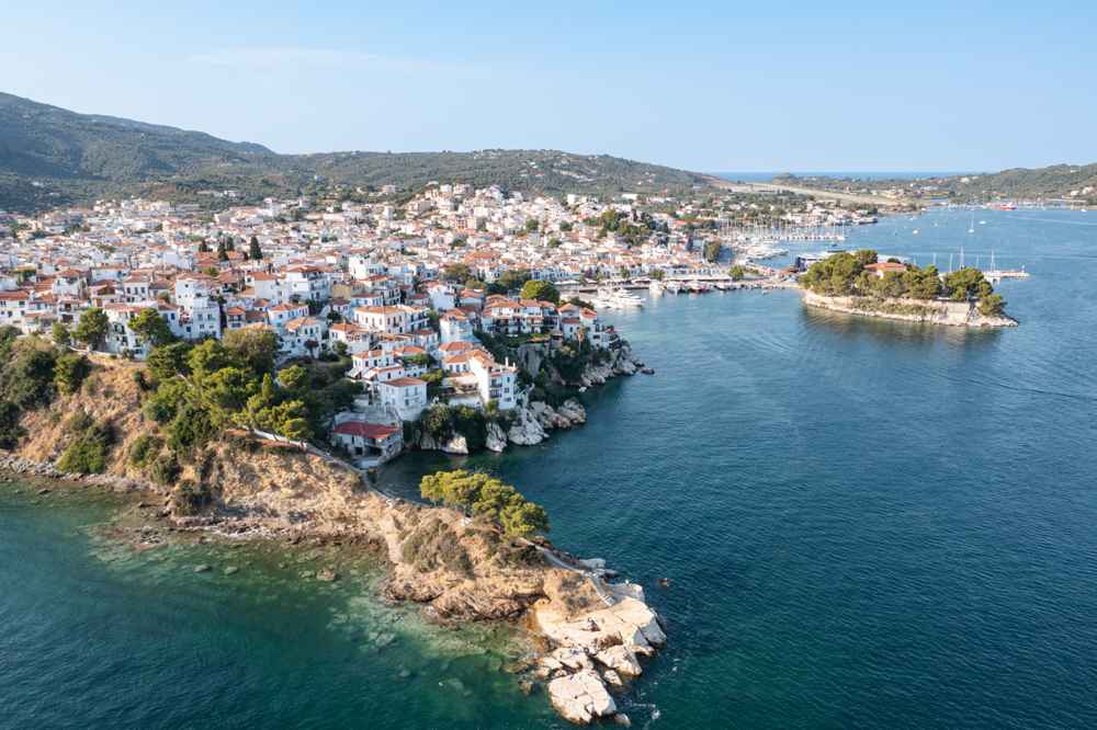 Skiathos Town aerial view