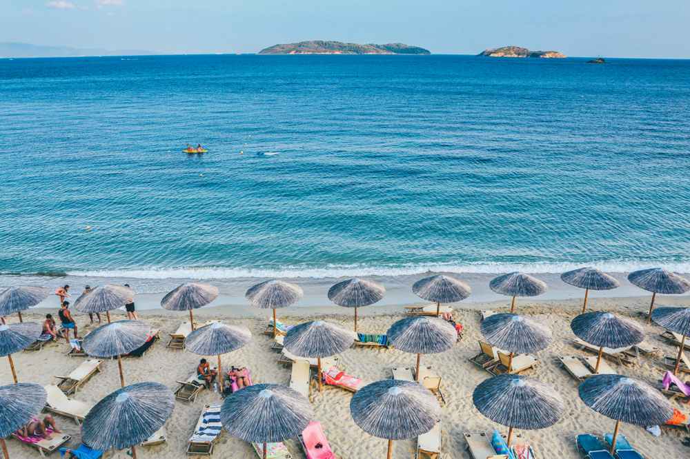 Sunny beach on Skiathos