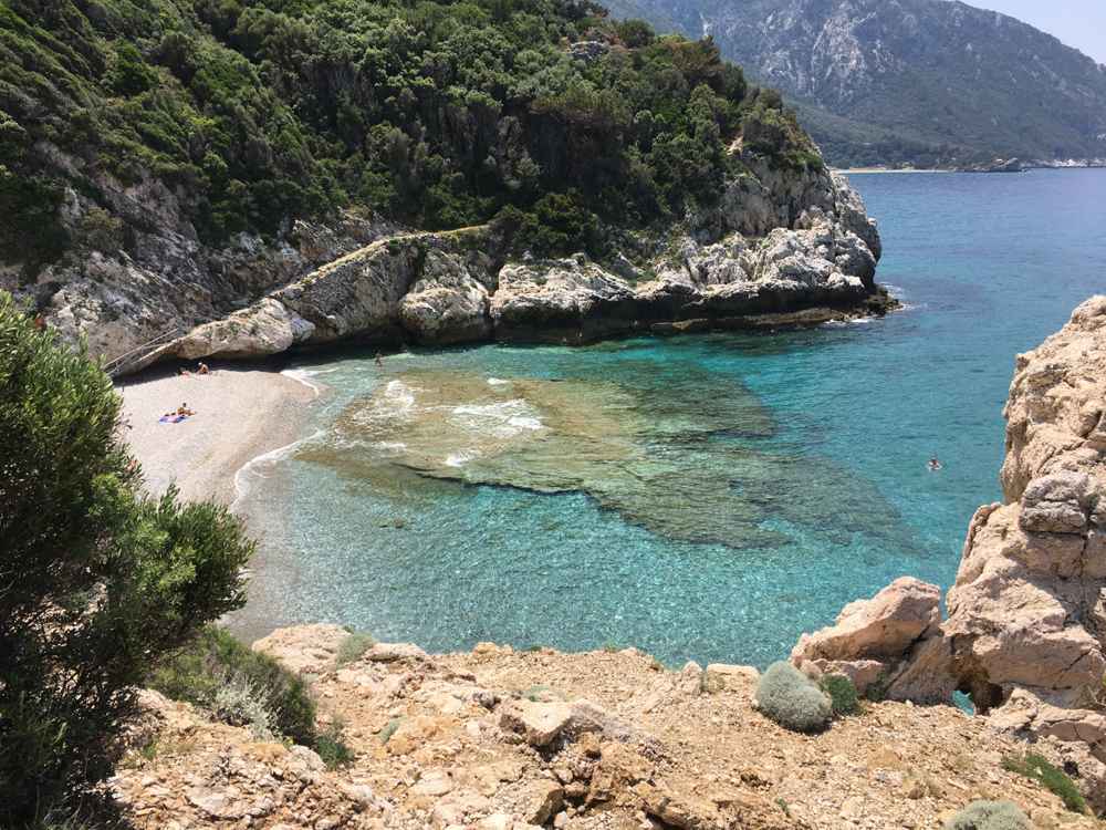 View from Mikro Seitani Beach in Samos