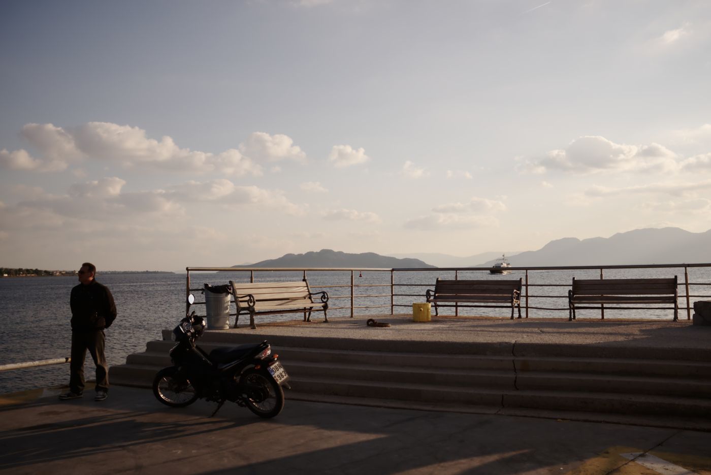 The evening waterfront of Aegina Town, a popular and convenient base for a stay
