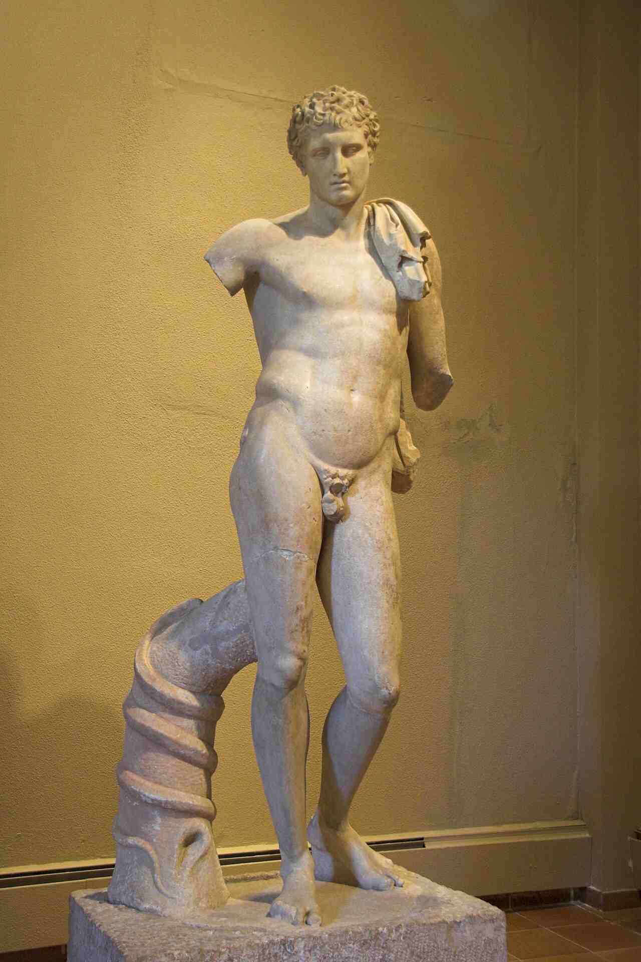 The Hermes of Andros, the star exhibit of the Archaeological Museum of Andros in Chora