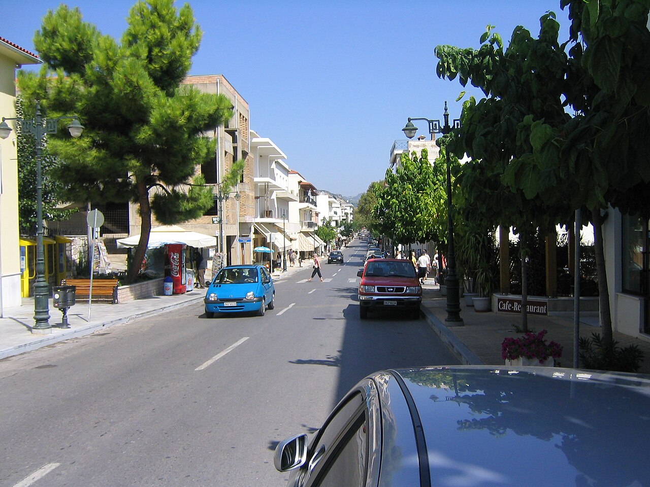 The modern town of Archaia Olympia beside the ancient sanctuary in the western Peloponnese