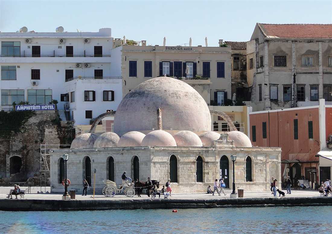 The Mosque of the Janissaries on the harbour of Chania old town