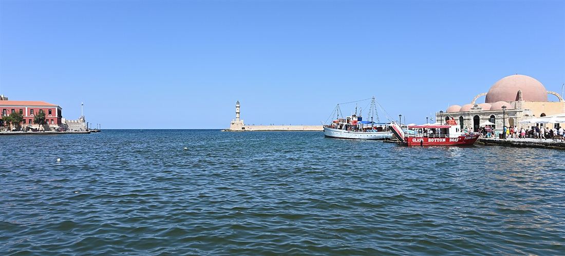 Chania old town Venetian harbour and lighthouse, the best area to stay in Chania