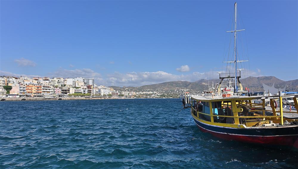 The harbour of Agios Nikolaos, Crete, on the Gulf of Mirabello
