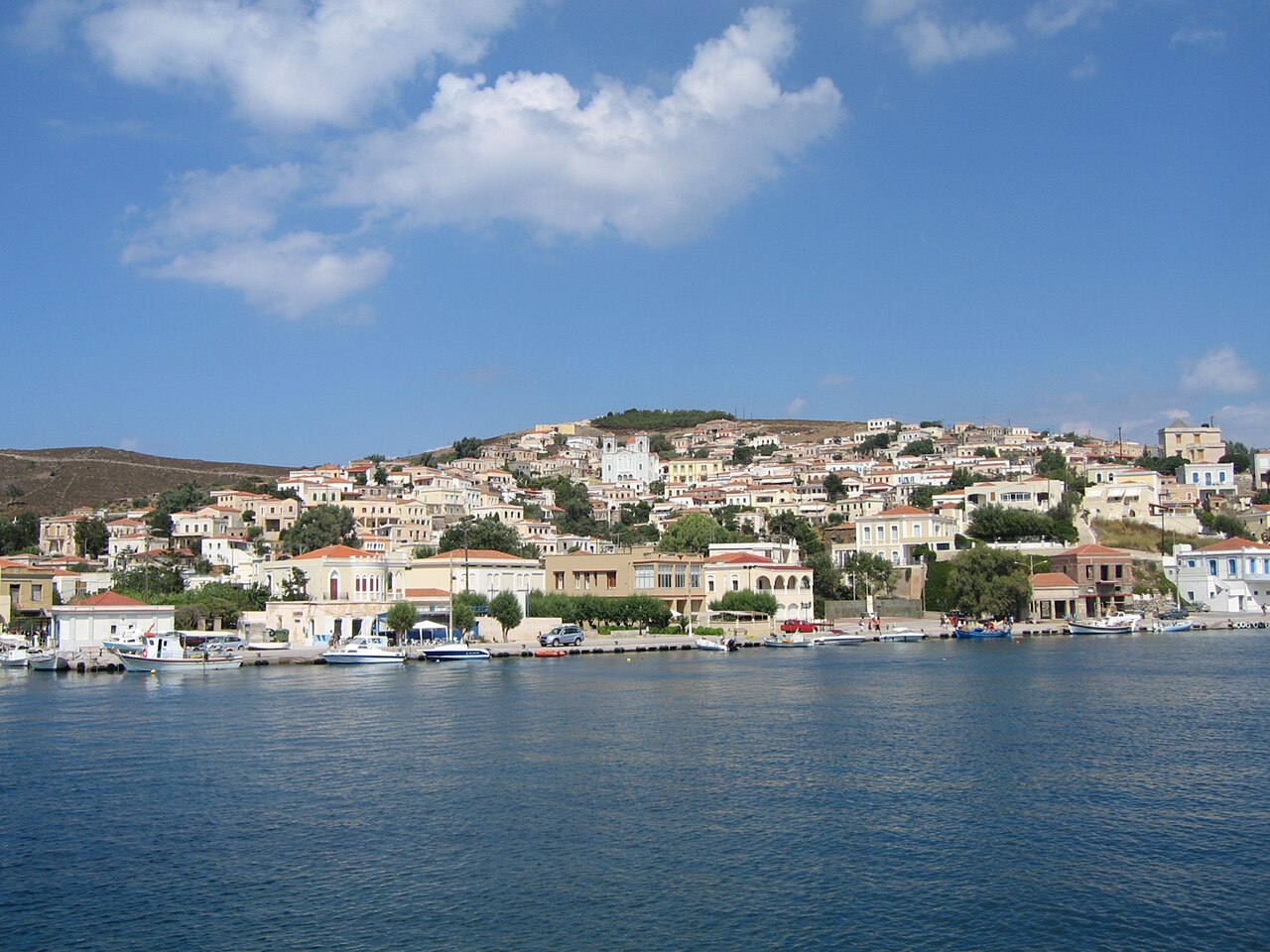 The harbour settlement of Oinousses, a short ferry day trip from Chios