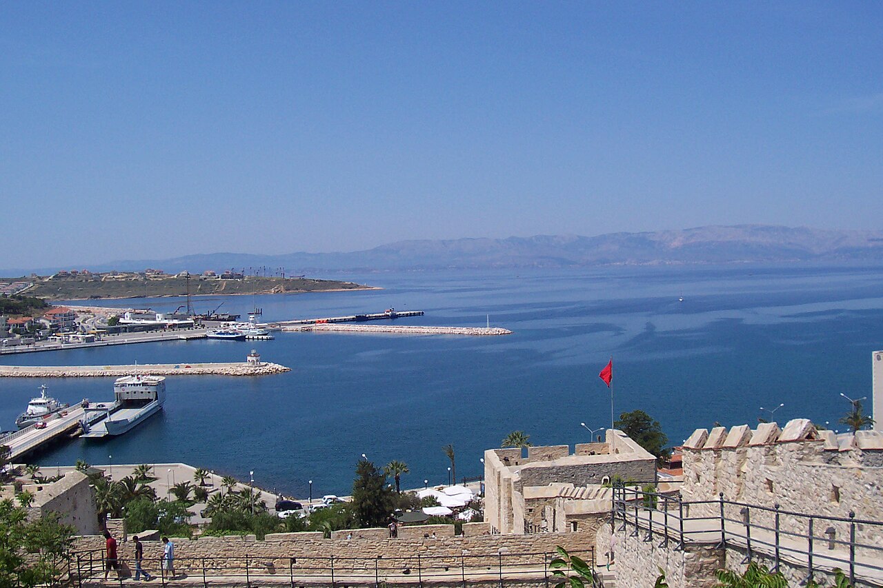 The harbour of Cesme in Turkey, reached by ferry from Chios Town