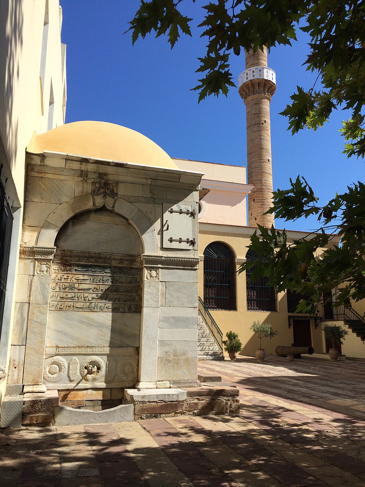 The Ottoman fountain in the courtyard of the Byzantine Museum of Chios