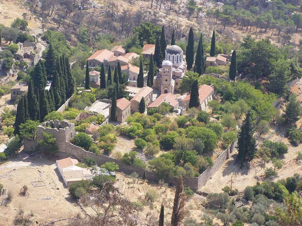The UNESCO-listed Nea Moni monastery amid the hills of Chios