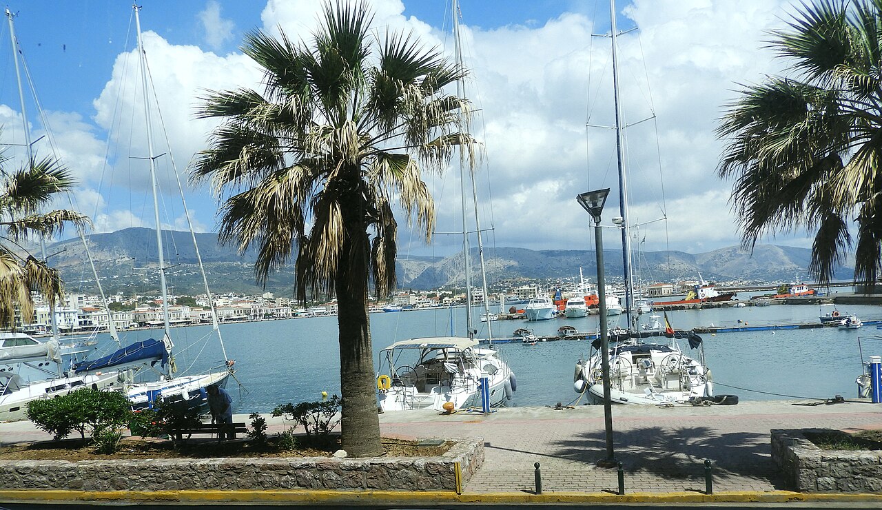 The harbour and waterfront of Chios Town, the island capital