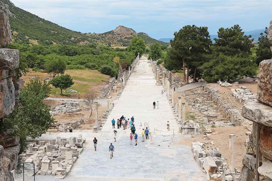 The Arcadian Way running from the Great Theatre toward the old harbour of Ephesus