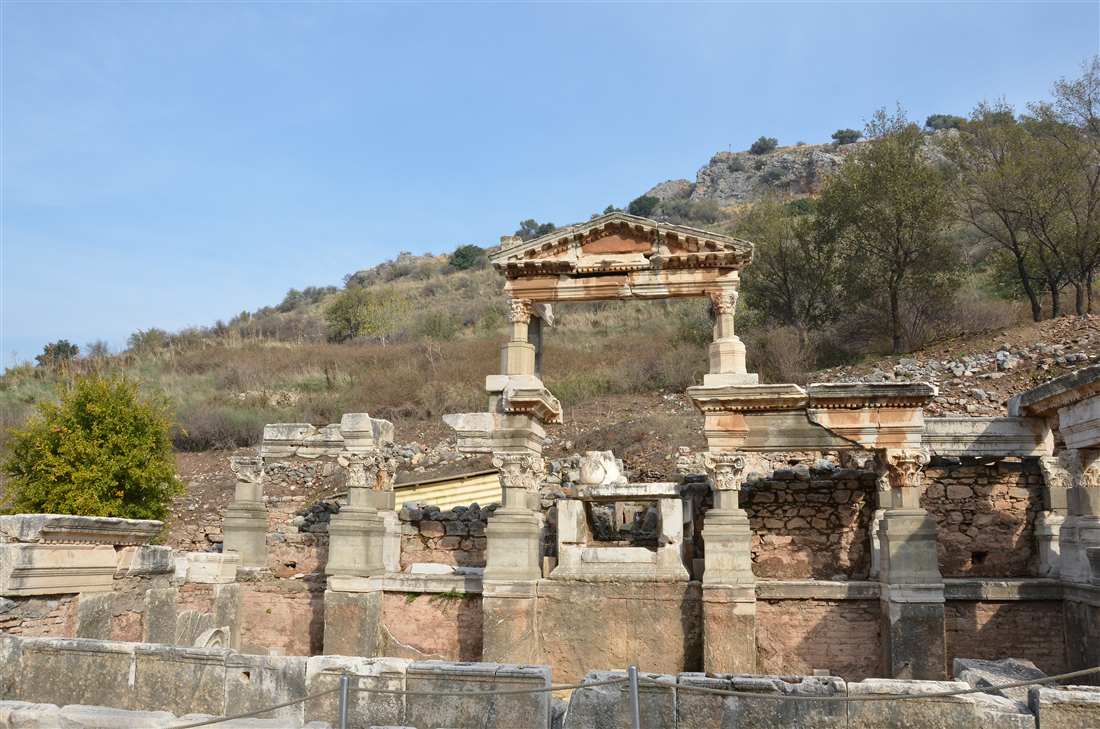 The Fountain of Trajan on Curetes Street at Ephesus