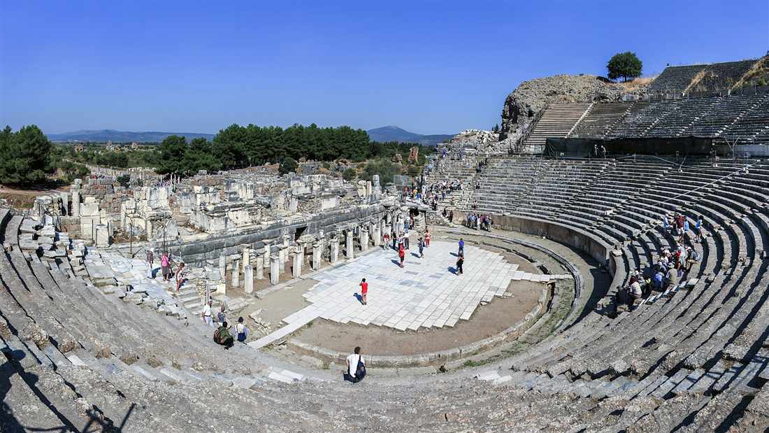 The Great Theatre of Ephesus with the city and Harbour Street beyond