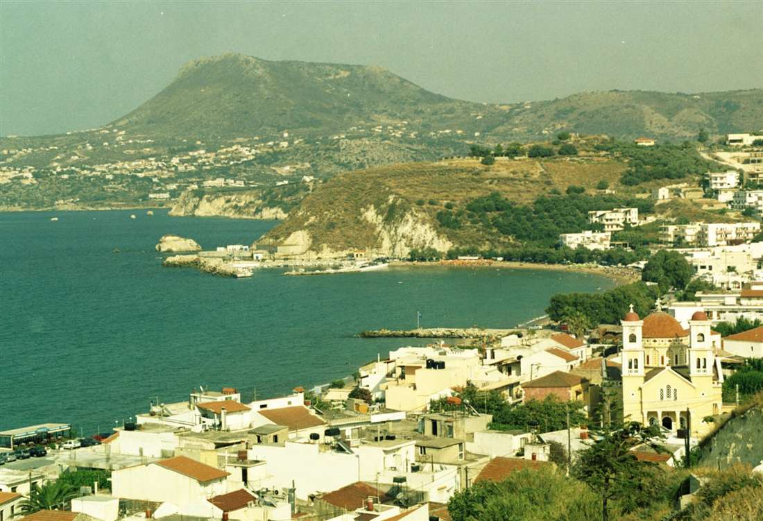 The village and bay of Kalyves on the Apokoronas coast near Chania, Crete