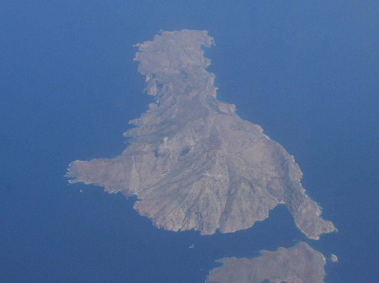 The uninhabited islet of Saria off the northern cape of Karpathos, reached by boat