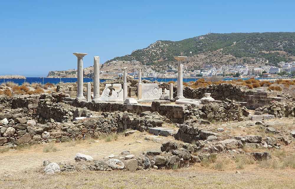 The ancient acropolis above Pigadia, one of the sights easily reached with a hire car on Karpathos