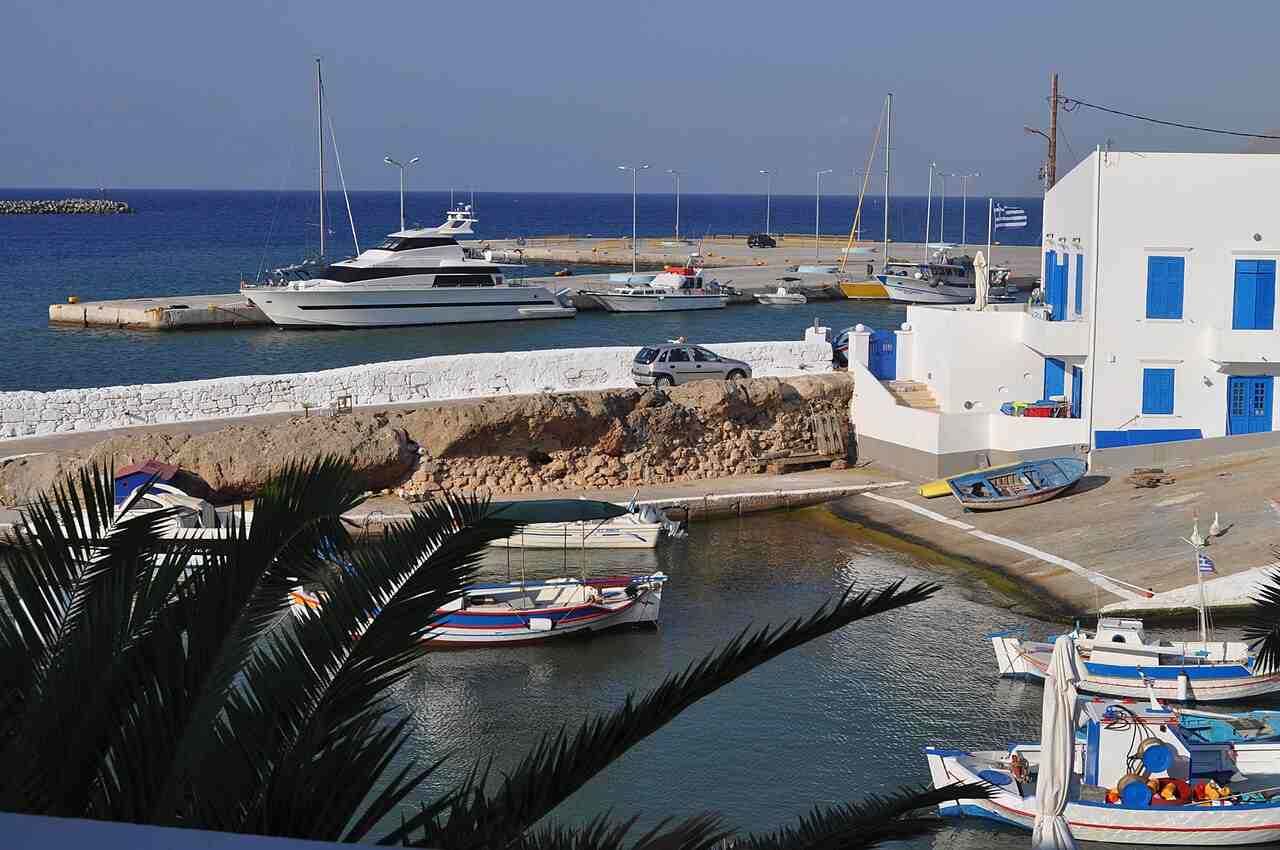 The harbour of Kasos, the small island reached by ferry from Karpathos