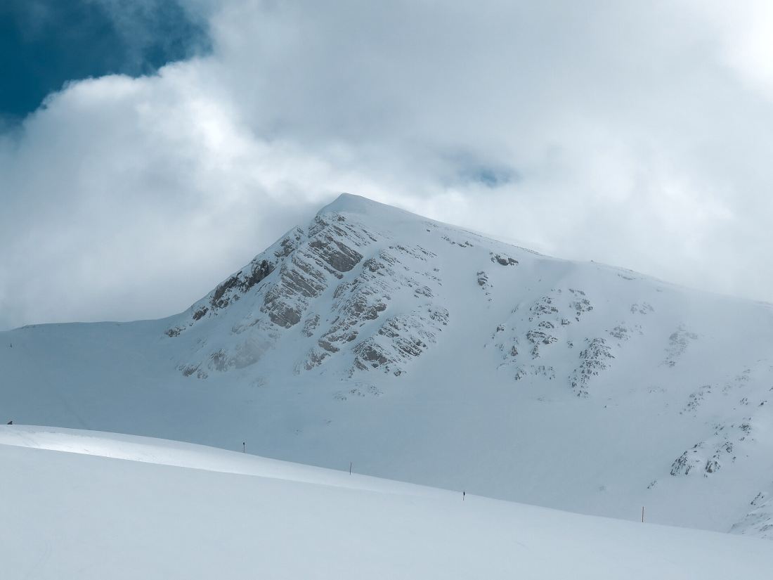 The snow-capped peak of Mount Parnassus above Delphi
