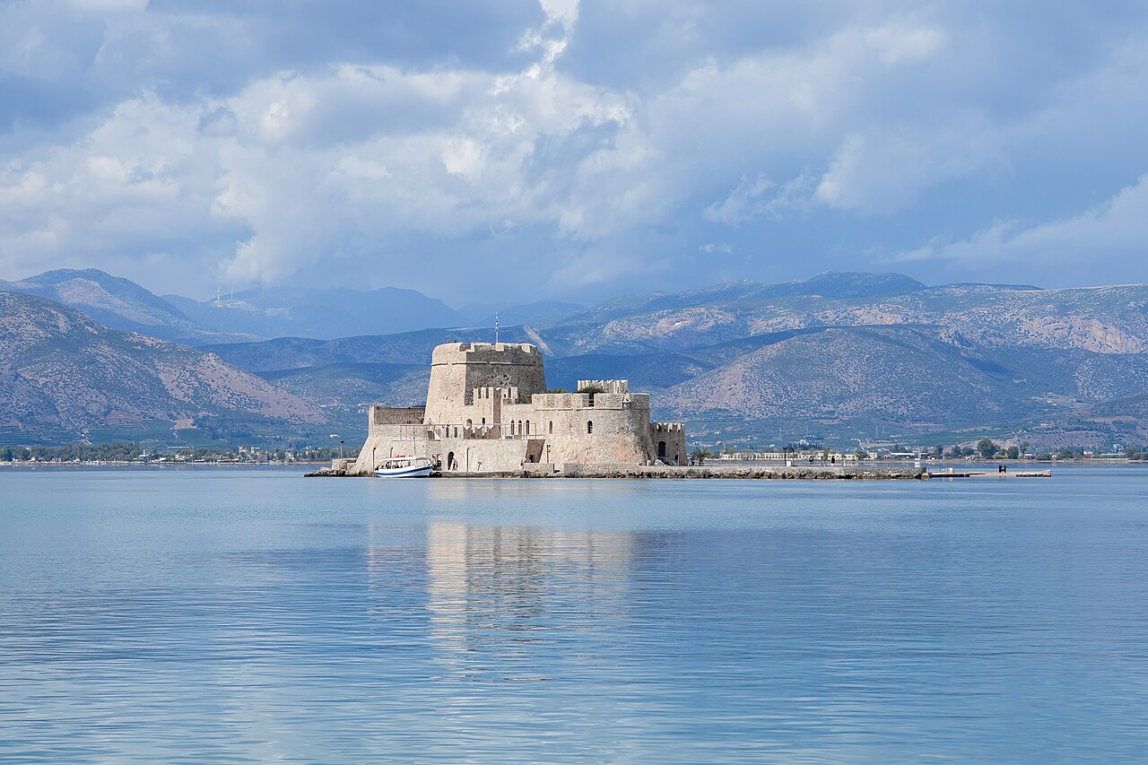 Bourtzi castle on its islet in the harbour of Nafplio