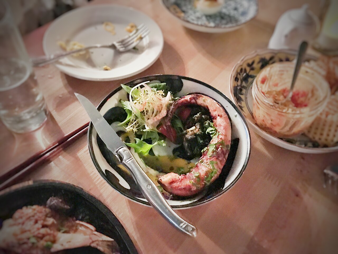 Grilled octopus, a classic seafood meze in Nafplio