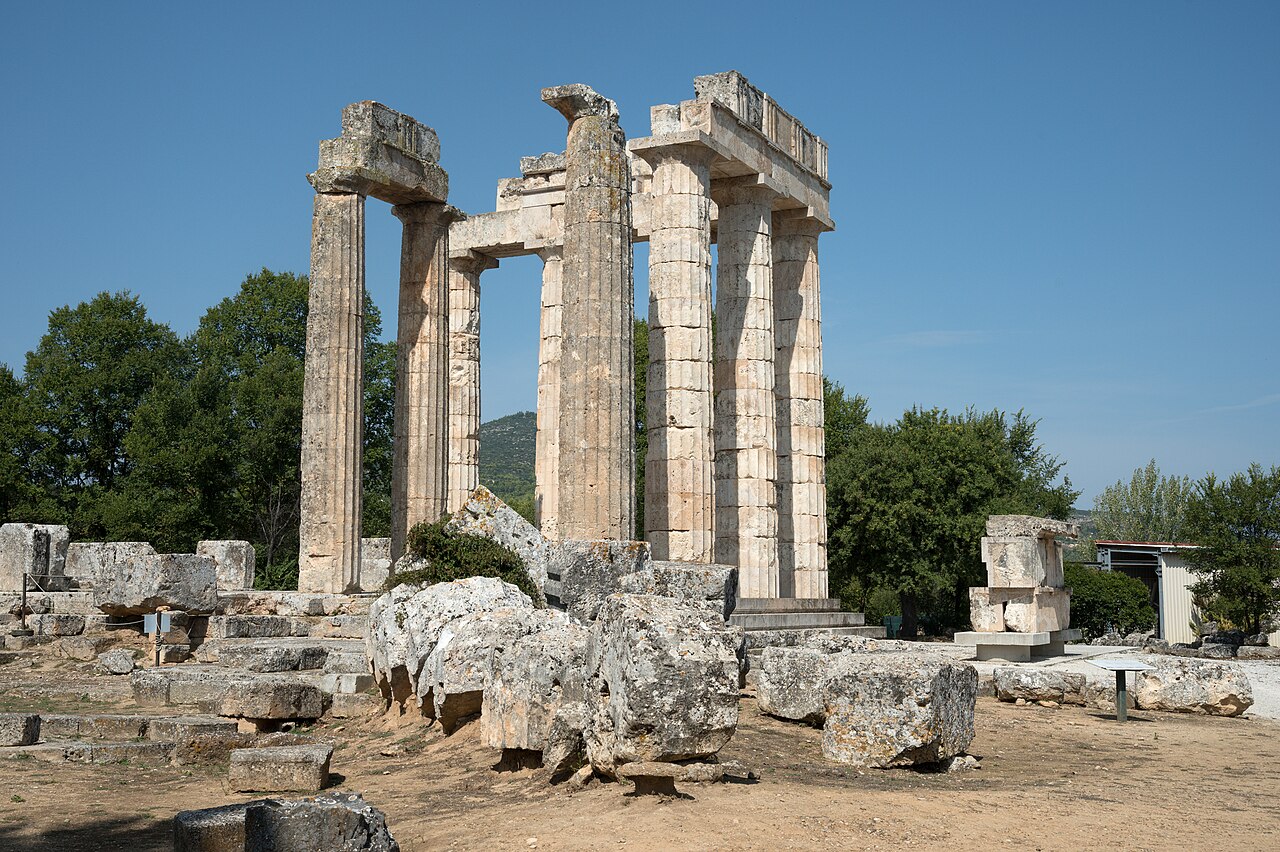 The Temple of Zeus at ancient Nemea, beside the wine region